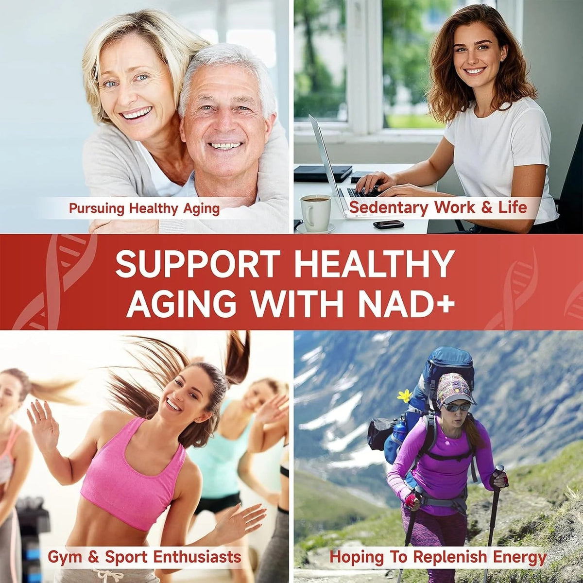 ZOOONE NR1000 NAD+ Drink Mix - Berry Flavor for Cellular Energy, Focus & Skin Aging Support - 30 Pack