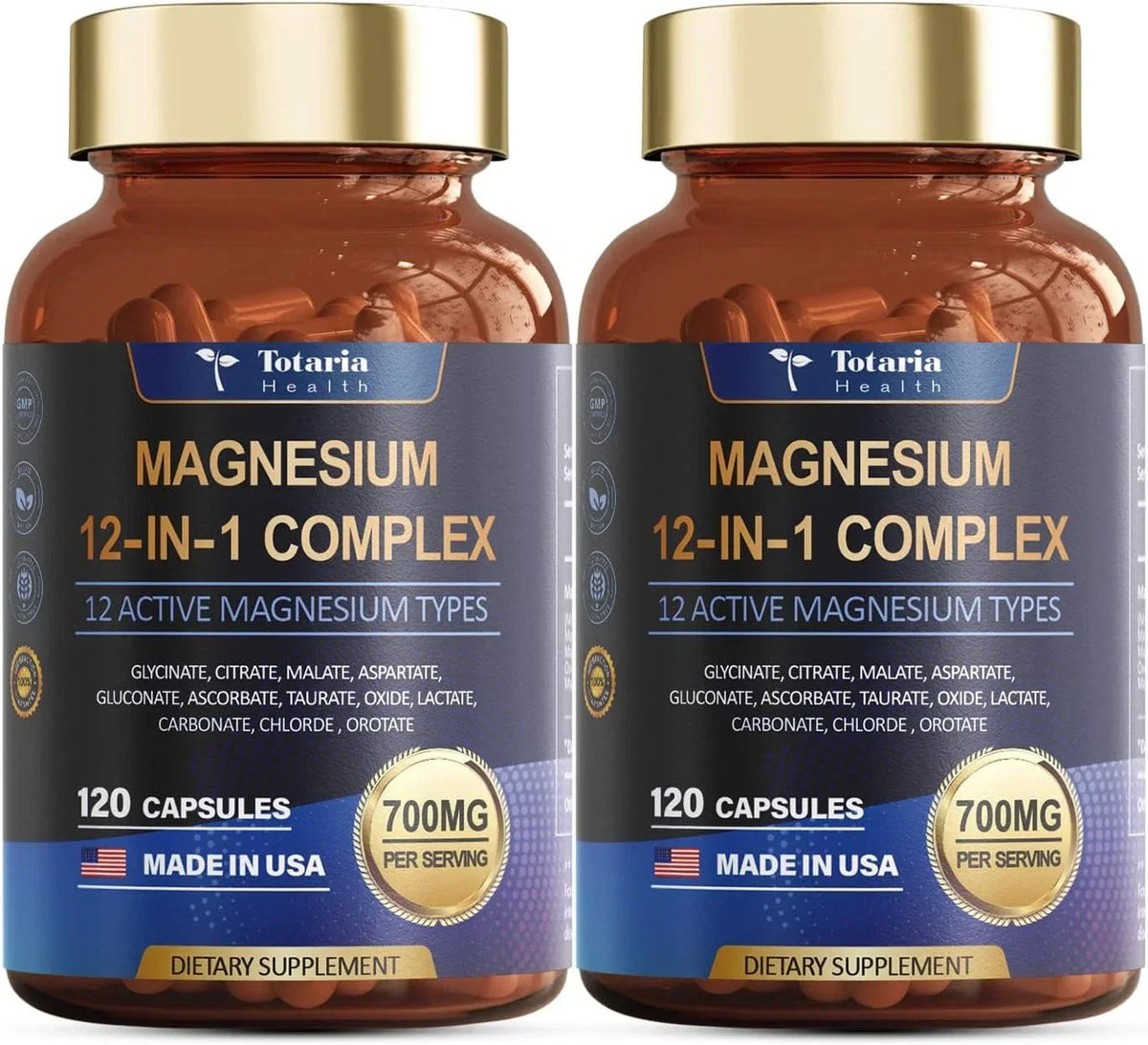 Magnesium 12 in 1 Complex 700mg - Glycinate Citrate Malate Taurate.4